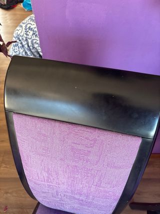 Sedie da pranzo viola e nere