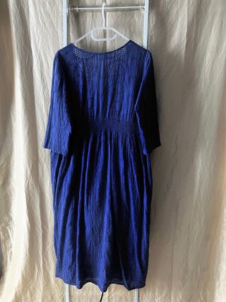 Vestito Sangallo Cotone Blu scuro Taglia Unica L