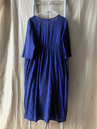 Vestito Sangallo Cotone Blu scuro Taglia Unica L