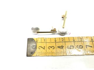 pendientes oro 18k con piedra con perla