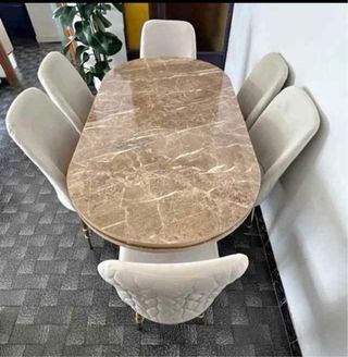OFERTA Mesa y 6 Sillas Comedor Terciopelo