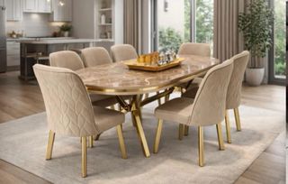 OFERTA Mesa y 6 Sillas Comedor Terciopelo