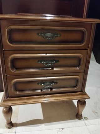 Mesita de noche vintage madera