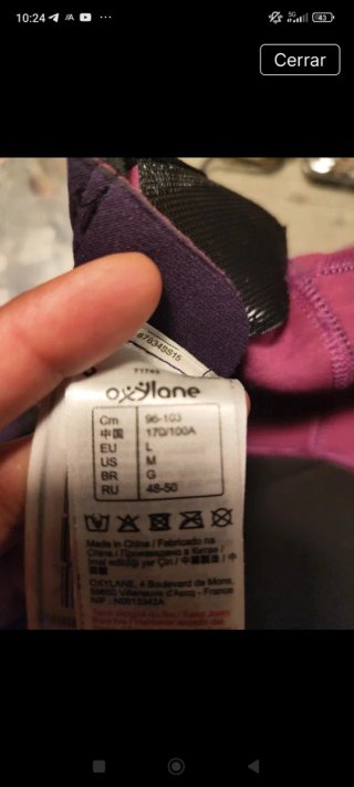 Traje de neopreno Tribord morado y azul