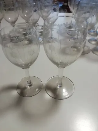 Servizio bicchieri cristallo vintage anni 30/40