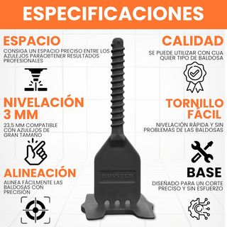 Kit Nivelación Baldosas RHYSTER 3 mm