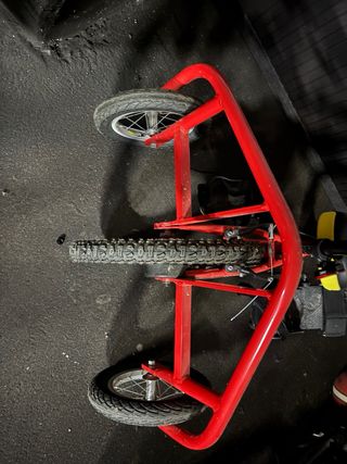 Bicicleta infantil adaptada roja