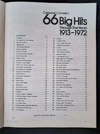 Partituras 66 Big Hits 1913-1972