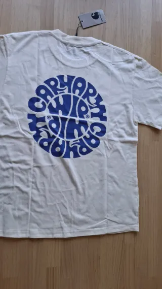 Camiseta Carhartt Swirl Azul y Blanca