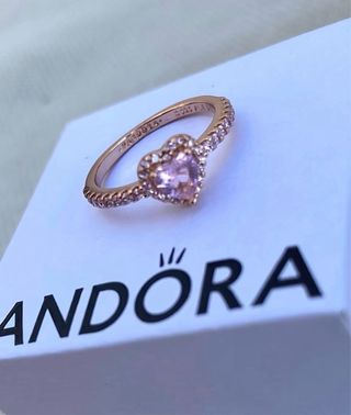 Anillo Corazón Rosa Oro