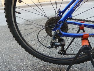 Bicicleta MTB con rueda eléctrica intercambiable