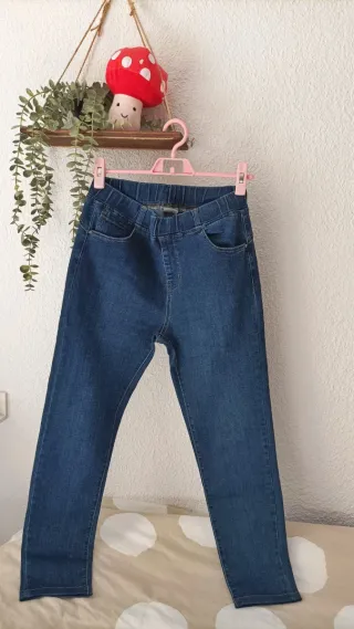 Pantalón vaquero azul elástico Talla 42
