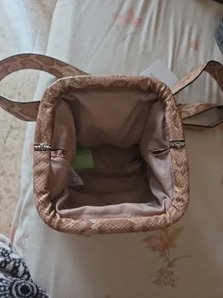 Bolso Riñonera Serpiente Gris/Plata