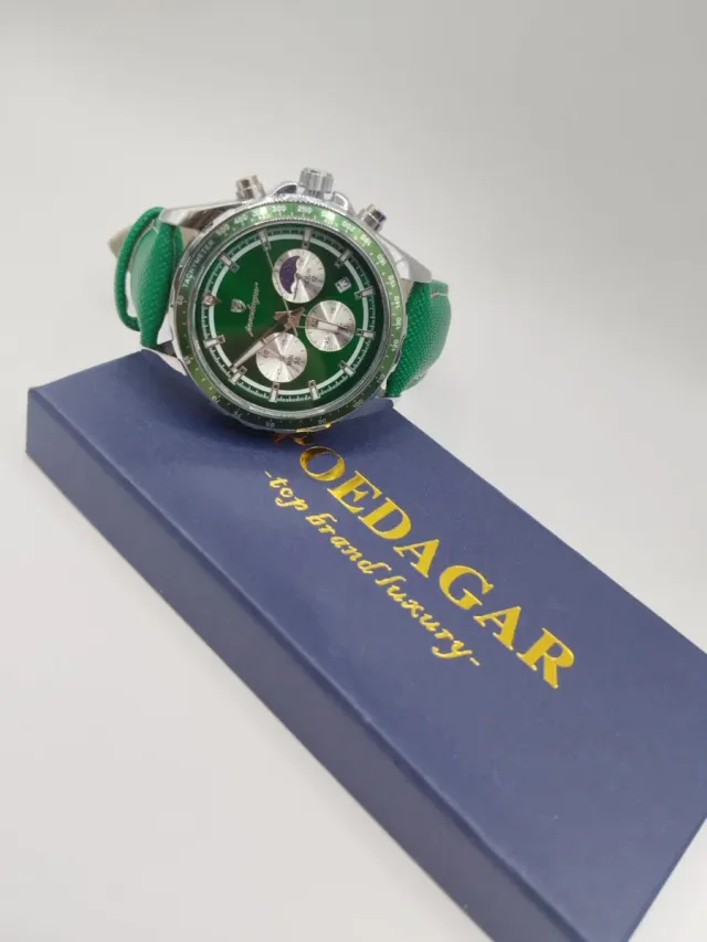 Poedagar Cronógrafo Verde 42mm Nuevo