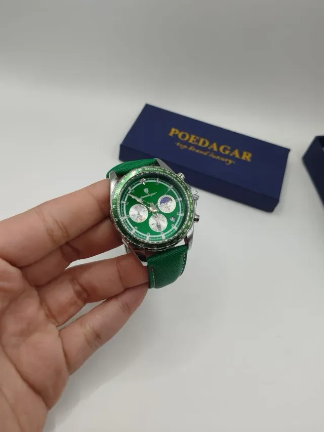 Poedagar Cronógrafo Verde 42mm Nuevo