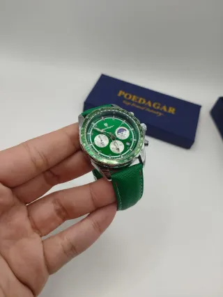 Poedagar Cronógrafo Verde 42mm Nuevo