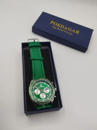Poedagar Cronógrafo Verde 42mm Nuevo