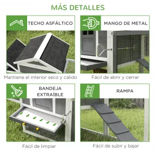Gallinero Grande Madera 3-6 Gallinas