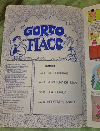 Comic El Gordo y el Flaco