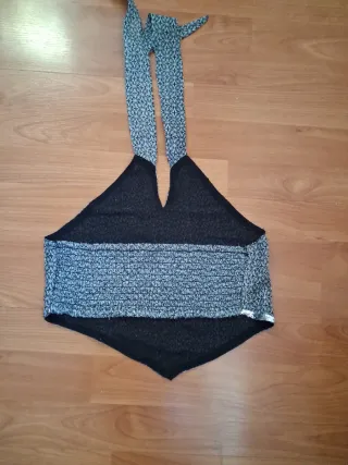 Top Brownie Negro Gris