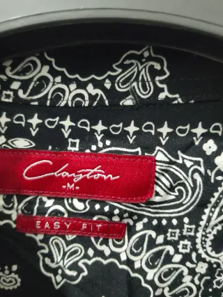 Camicia Clayton stile bandana nera