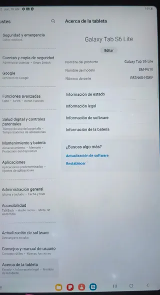 Samsung Galaxy Tab S6 Lite Azul 64 GB