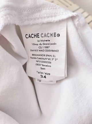 Falda blanca Cache Cache Talla 34, XS