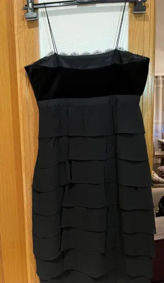 Vestido Negro Seda Carolina Herrera