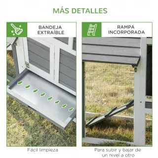 Gallinero 2 Corrales Metal y Madera