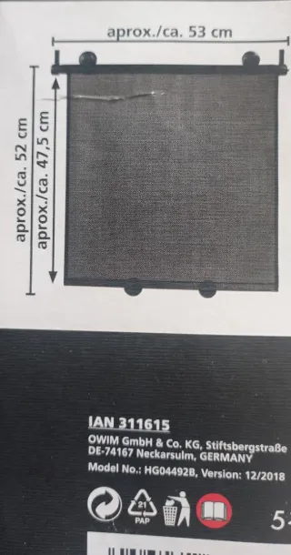 Cortinillas laterales para automóvil.