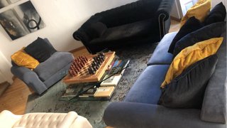 Sofá Chester Maison du Monde Negro Terciopelo