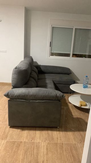 Sofá reclinable eléctrico gris