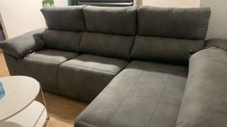 Sofá reclinable eléctrico gris