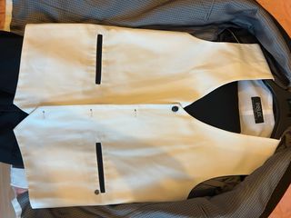 Traje Niño Paisley Negro y Blanco