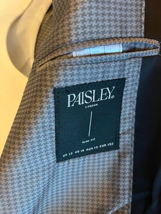 Traje Niño Paisley Negro y Blanco