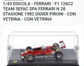 Chiedere la disponibilita..Edicola Ferrari F1 1/43