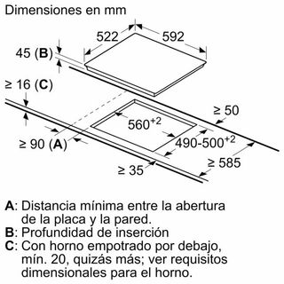 Placa Vitrocerámica Balay 3EB764EN 60cm Biselada