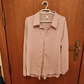 Camisa rosa Zitiki manga larga cuello V T. S