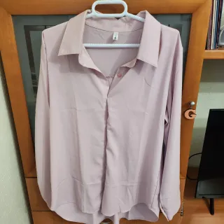 Camisa rosa Zitiki manga larga cuello V T. S