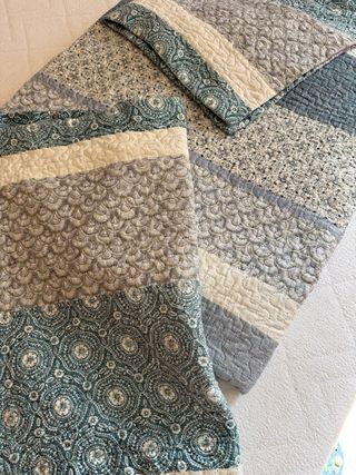 Edredón Matrimonio Gris y Teal