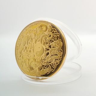 4 MONEDAS DE 40 MM DE ANIMALES MITOLÓGICOS