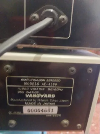 Amplificador Vangyard AE-4800 y Sintonizador TE-50