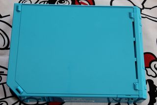 CONSOLA NINTENDO WII AZUL CON CABLES Y MANDO