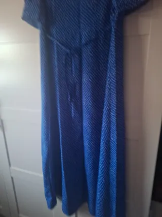 Vestido azul de lunares talla 44