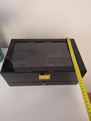 Joyero Negro con Tapa Transparente