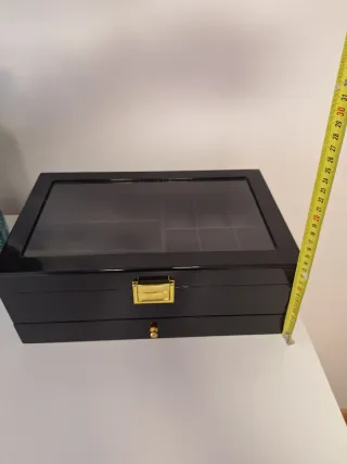 Joyero Negro con Tapa Transparente