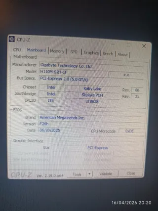 Placa base Gigabyte H110M + i3-7100 + dissipatore