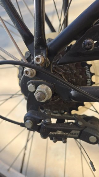 Bicicleta urbana negra temgo varias