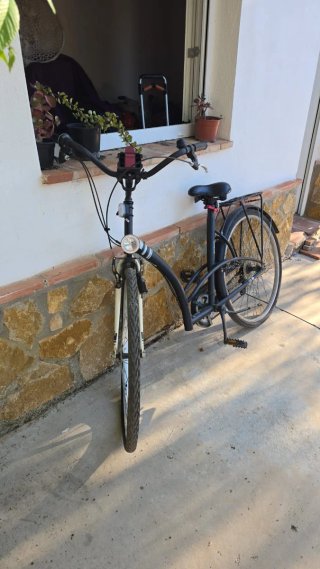 Bicicleta urbana negra temgo varias
