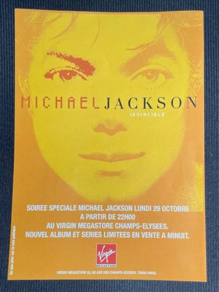 Michael Jackson Invincible Flyer (RARO ~ 2001)